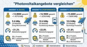 Photovoltaikangebote vergleichen
