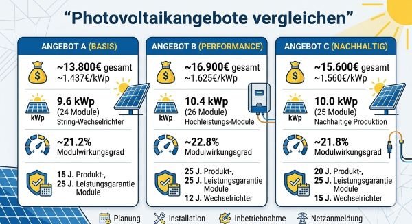 Photovoltaikangebote vergleichen: So finden Sie die beste Solarlösung für Ihr Zuhause